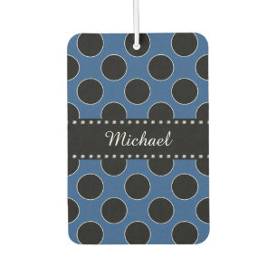 Dots seamless pattern black & contour air freshener