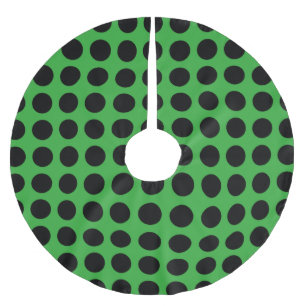 Dots seamless pattern black + your back brushed polyester tree skirt