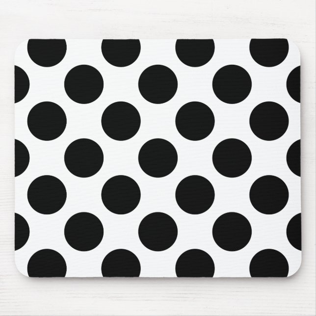 Dots seamless pattern black + your back mouse pad (Front)