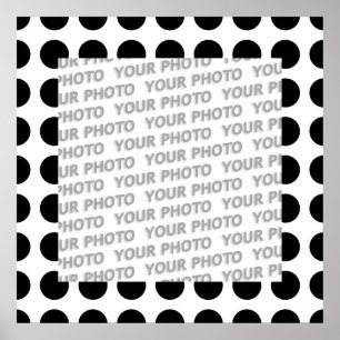 Dots seamless pattern black + your back poster