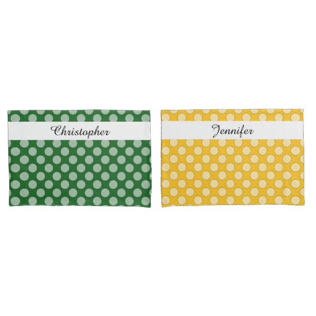 Dots seamless pattern white & black contour trans. pillowcase (Front-Set)