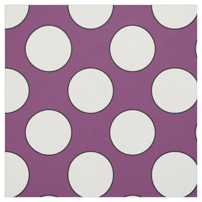 Dots seamless pattern white & contour fabric (Swatch)