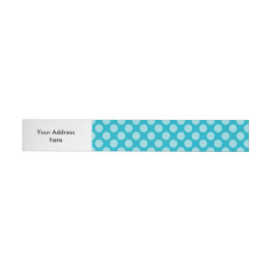 Dots seamless pattern white transp. + your backgr. wraparound address label