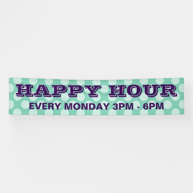 Dots seamless pattern white transp. + your ideas banner (Horizontal)