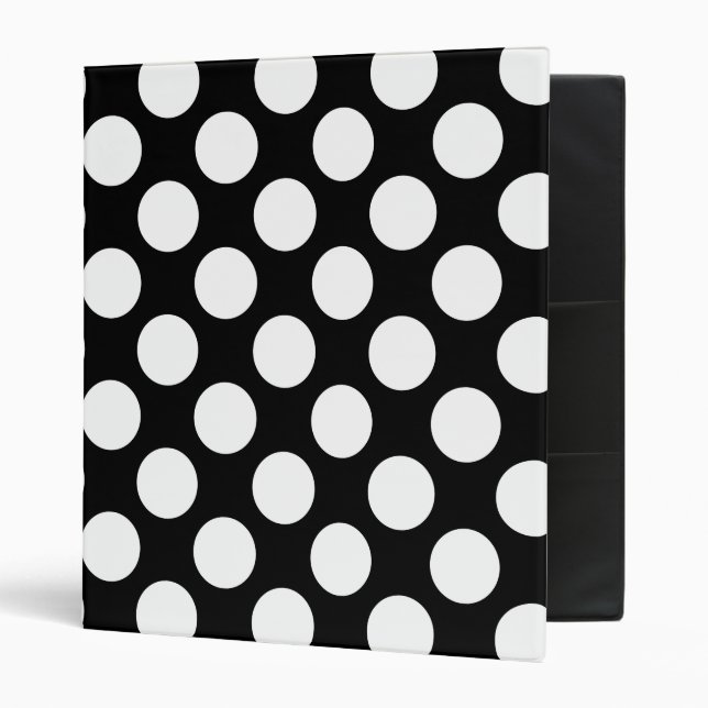 Dots seamless pattern white + your backgr. binder (Front/Inside)