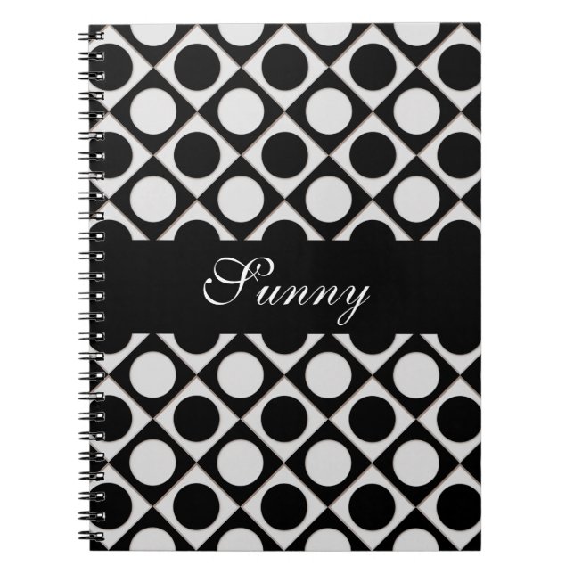 Dots & Squares / black white + your ideas Notebook (Front)
