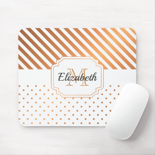 Dots & Stripes Mouse Pad (With Mouse)