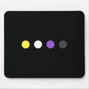 Dots Subtle Nonbinary Flag Enby Pride Trans Lgbtq  Mouse Pad