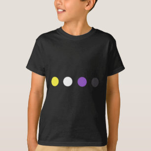 Dots Subtle Nonbinary Flag Enby Pride Trans Lgbtq T-Shirt