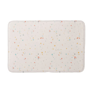 Dots & Triangle Confetti Pattern Bath Mat