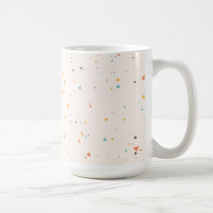 Dots & Triangle Confetti Pattern Coffee Mug