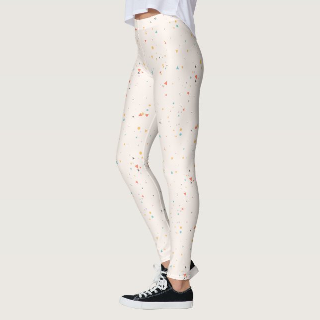 Dots & Triangle Confetti Pattern Leggings (Left)