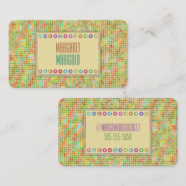 Dots Yellow Business Card (Front/Back)
