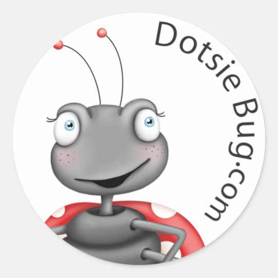 Dotsie Bug.com Classic Round Sticker