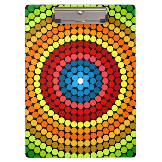 Dotted Abstract Mandala Art Design-65904 Clipboard (Front)