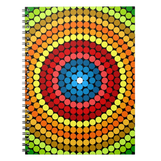 Dotted Abstract Mandala Art Design-65904 Notebook (Front)