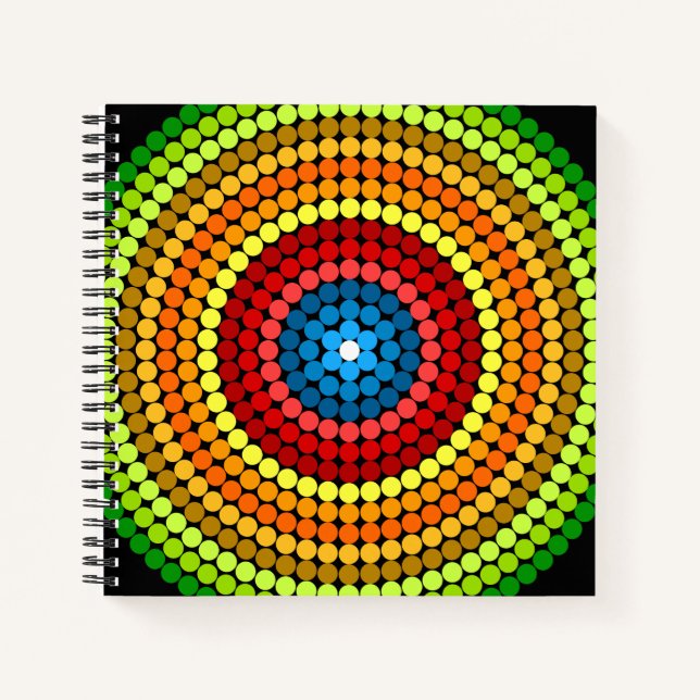 Dotted Abstract Mandala Art Design-65904 Notebook (Front)