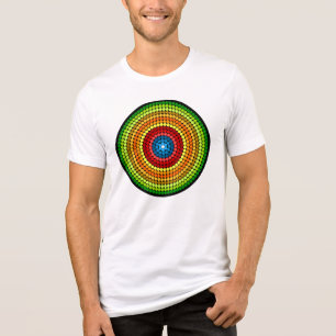 Dotted Abstract Mandala Art Design-65904 Tri-Blend Shirt