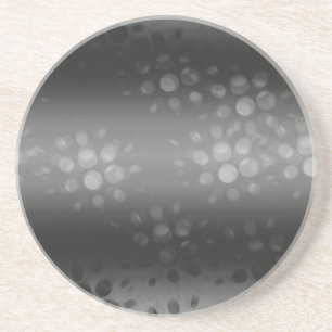 Dotted Bursts Pattern - Black, Grey, White Coaster