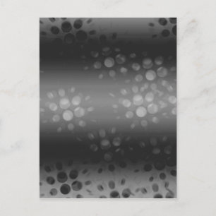 Dotted Bursts Pattern - Black, Grey, White Postcard