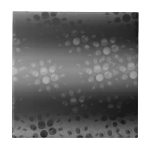 Dotted Bursts Pattern - Black, Grey, White Tile