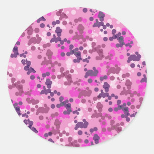Dotted Camo Classic Round Sticker
