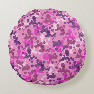 Dotted Camo Round Pillow