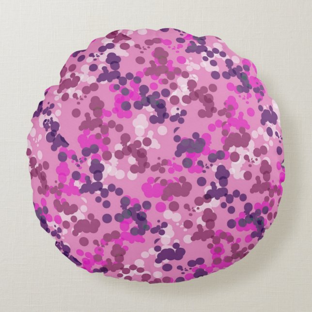 Dotted Camo Round Pillow (Front)