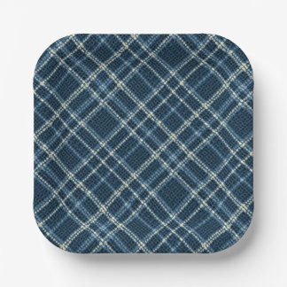 Dotted checkered pattern. Gray-blue. Paper Plate