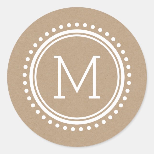 Dotted Circle Family Monogram Stickers (Front)