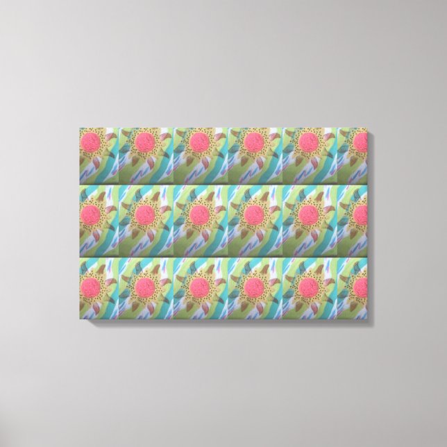 Dotted Flower Canvas Print (Front)