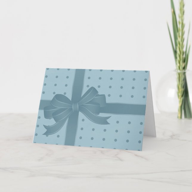 Dotted Gift with Bow Card (Front)