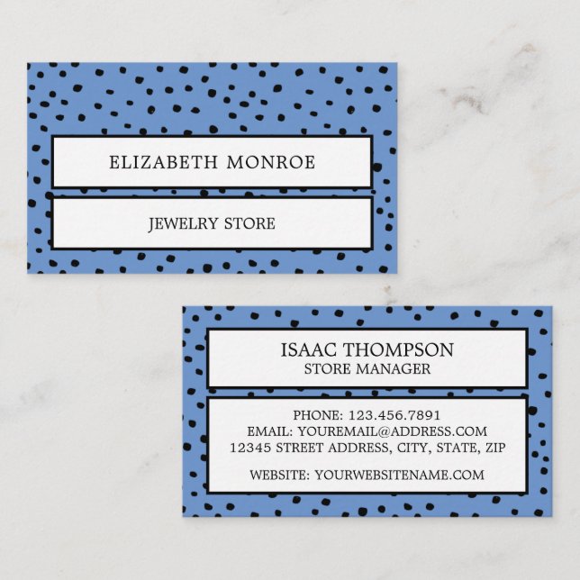 Dotted Jeweler Business Card (Front/Back)