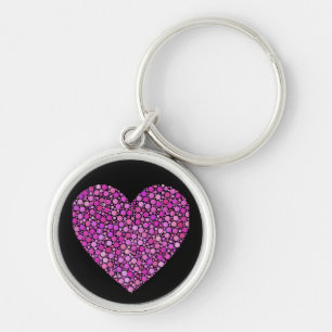 dotted love keychain