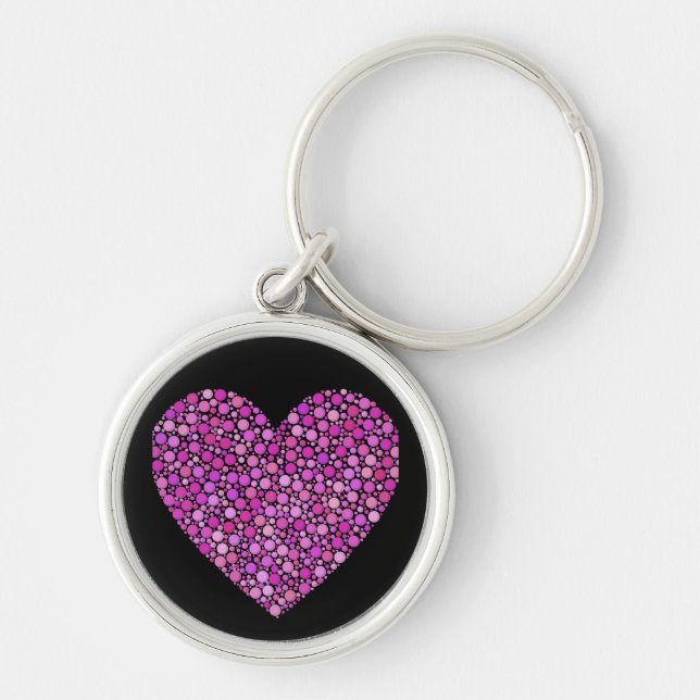 dotted love keychain (Front)