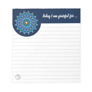 Dotted mandala notepad   Gratitude Notepad   lined