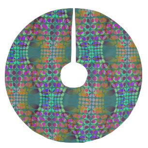 Dotted Orderly Chaos Wallpaper coloured + your ide Brushed Polyester Tree Skirt