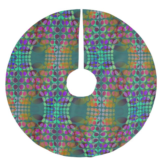 Dotted Orderly Chaos Wallpaper coloured + your ide Brushed Polyester Tree Skirt (Front)