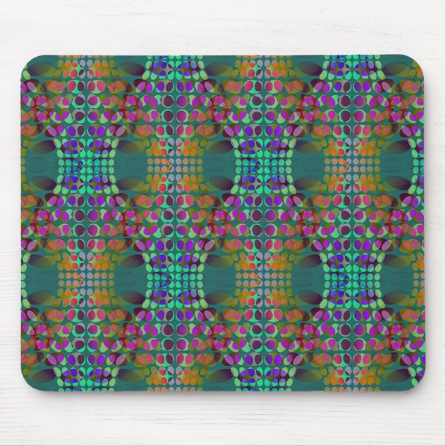 Dotted Orderly Chaos Wallpaper coloured + your ide Mouse Pad (Front)