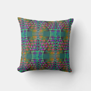 Dotted Orderly Chaos Wallpaper coloured + your ide Throw Pillow