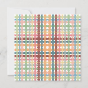 Dotted Pastel Plaid Pattern  Holiday Card
