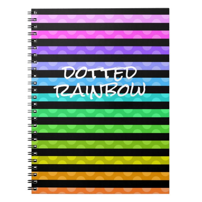 dotted rainbow Spiral Photo Notebook (Front)