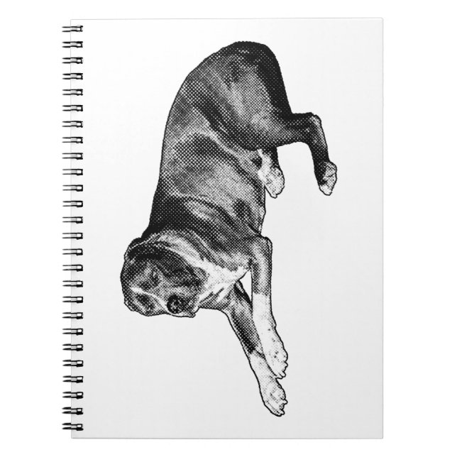 Dotted Reflections – Halftone Dog Notebook (Front)