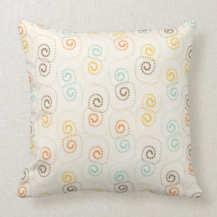 Dotted Spiral Design Throw Pillow