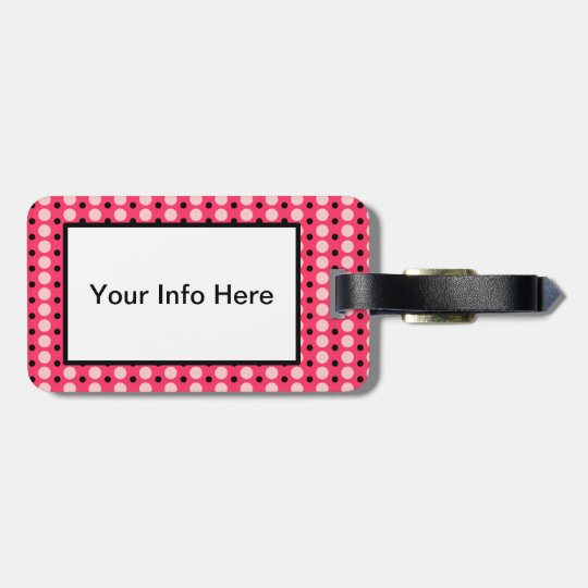 Dotted Stripe Luggage Tag