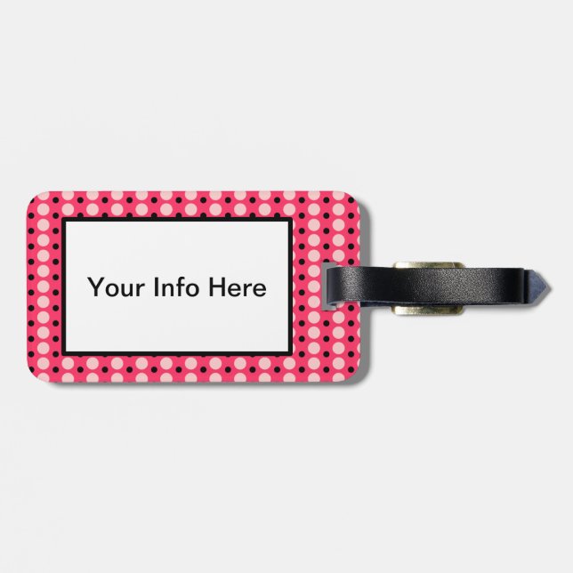 Dotted Stripe Luggage Tag (Back Horizontal)