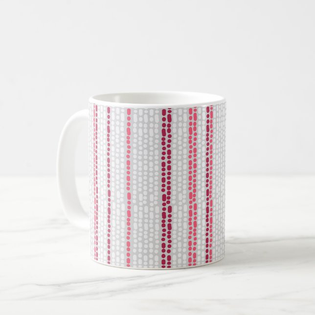 Dotted striped pattern. coffee mug (Front Left)
