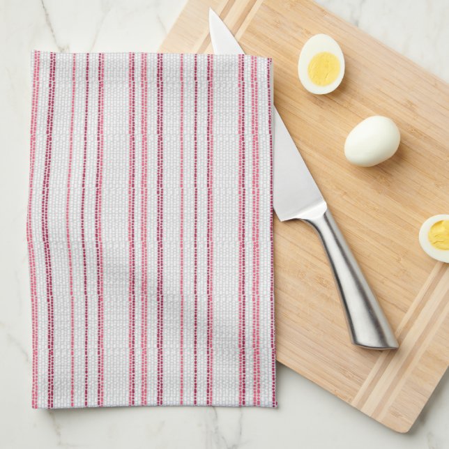 Dotted striped pattern. kitchen towel (Quarter Fold)
