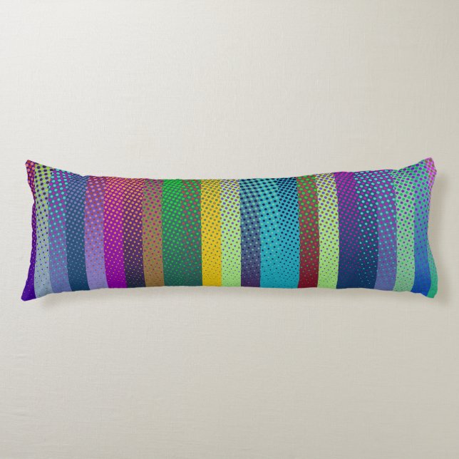 Dotted Stripes Pattern coloured + your ideas Body Pillow (Front)