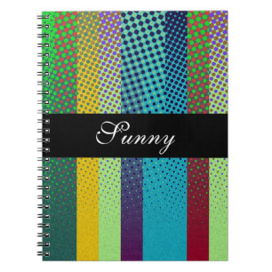 Dotted Stripes Pattern coloured + your ideas Notebook